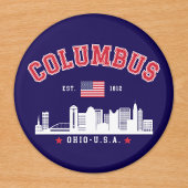 Columbus OH Downtown Silhouette Magnet