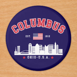 Columbus OH Downtown Silhouette Magnet