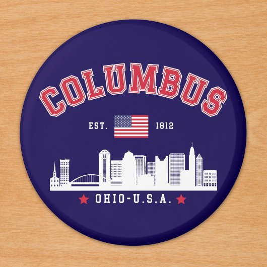 Columbus OH Downtown Silhouette Magnet