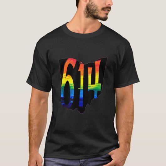 Columbus Ohio 614 Pride T-Shirt (Vorderseite)
