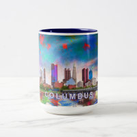 Columbus Ohio Abstrakt Skyline