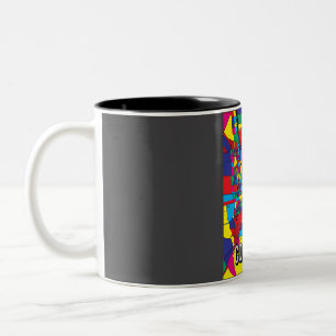 Columbus Ohio Abstrakte Stadtkarte - farbenfrohe A Zweifarbige Tasse