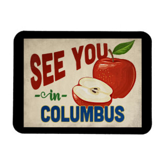 Columbus Ohio Apfel - Vintage Reise Magnet