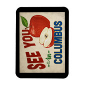 Columbus Ohio Apple - Vintage Travel Magnet (Vertikal)