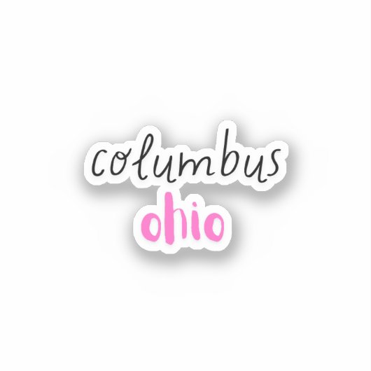 Columbus Ohio Aufkleber (Vorderseite)