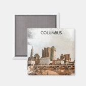 Columbus Ohio City Magnet (Vorderseite/Rückseite)