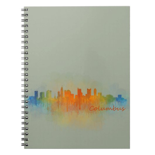Columbus Ohio, City Skyline, v3, Notizblock (Vorderseite)