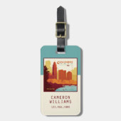 Columbus Ohio | Die Stadt Arch Gepäckanhänger (Vorderseite vertikal)