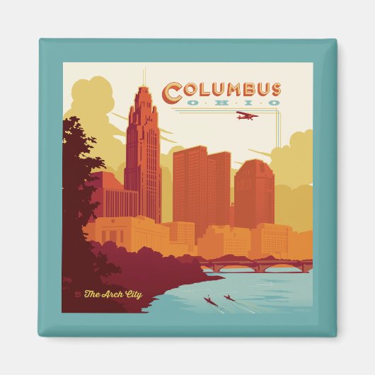 Columbus Ohio | Die Stadt Arch Magnet (Vorne)