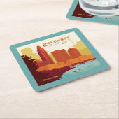 Columbus Ohio | Die Stadt Arch Rechteckiger Pappuntersetzer (angewinkelt)