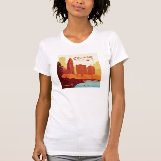 Columbus Ohio | Die Stadt Arch T-Shirt (Vorderseite)