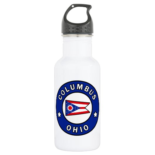 Columbus Ohio Edelstahlflasche (Vorderseite)