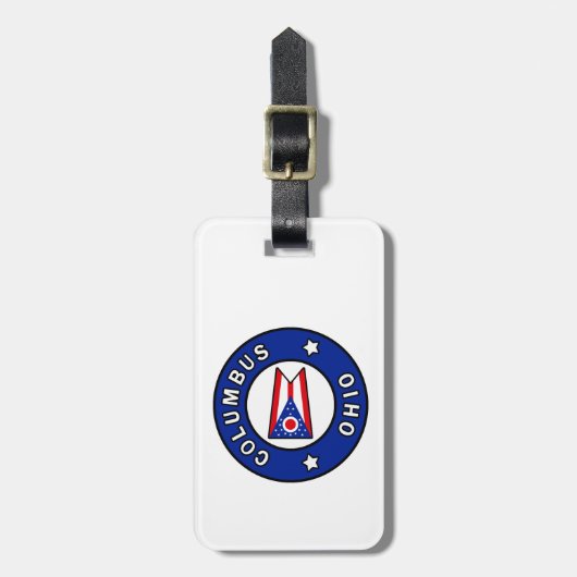 Columbus Ohio Gepäckanhänger (Vorderseite vertikal)