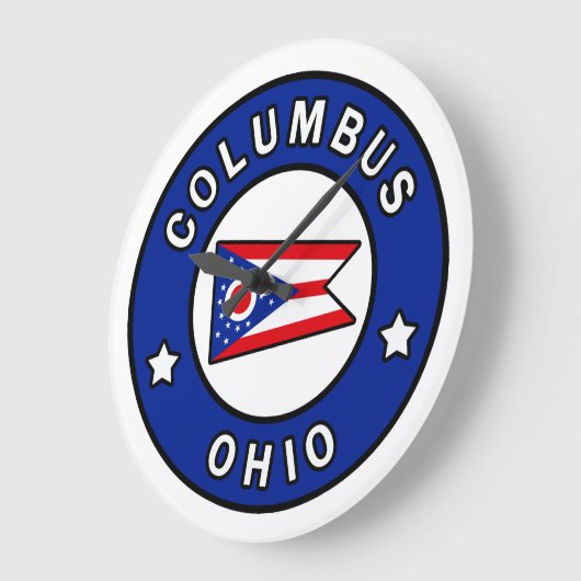Columbus Ohio Große Wanduhr (Winkel)