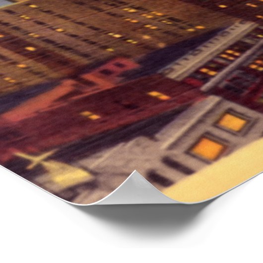 Columbus Ohio Nachtszene Poster (Ecke)