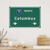Columbus Ohio oh Interstate Highway Freeway Road : Poster (Küche)