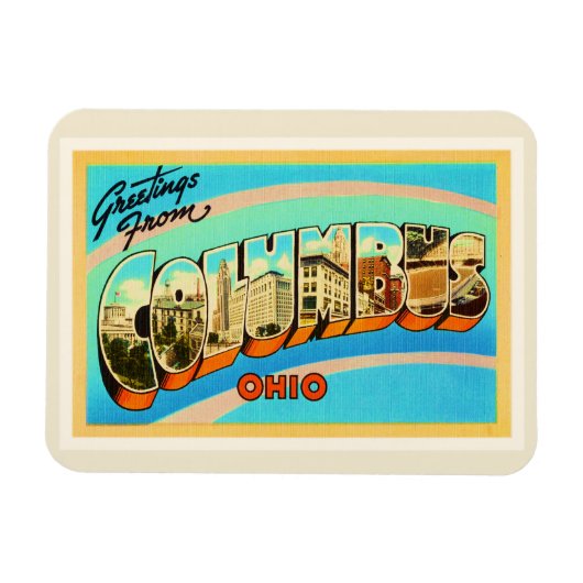 Columbus Ohio OH Old Vintage Reise Souvenir Magnet (Horizontal)