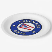 Columbus Ohio Pappteller (Schrägansicht)