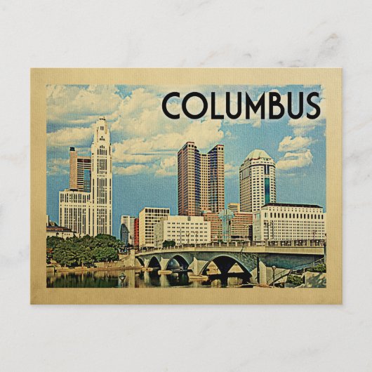 Columbus Ohio Postcard Vintage Travel Postkarte (Vorderseite)