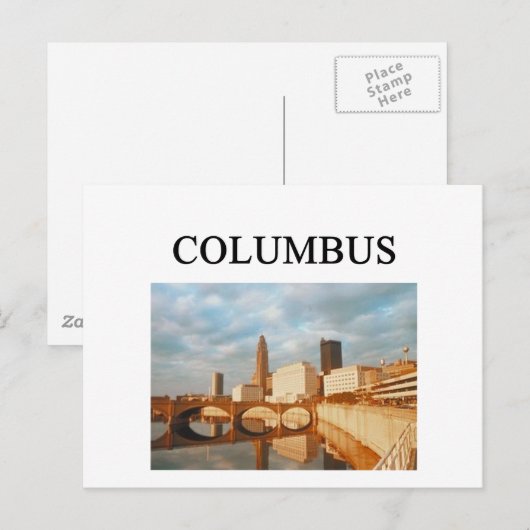 COLUMBUS ohio Postkarte (Vorne/Hinten)