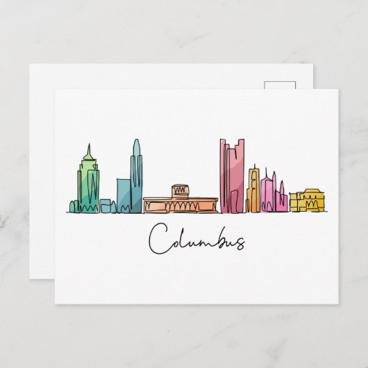 Columbus OHIO Postkarte (Vorne/Hinten)