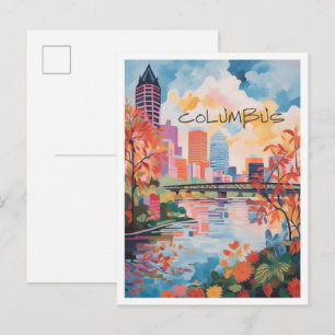 Columbus Ohio Reise Ästhetik Postkarte