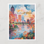 Columbus Ohio Reise Ästhetik Postkarte (Vorderseite)