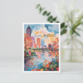 Columbus Ohio Reise Ästhetik Postkarte (Stehend Vorderseite)