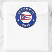 Columbus Ohio Runder Aufkleber (Tasche)