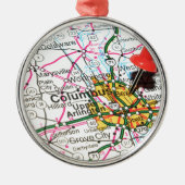 Columbus, Ohio Silbernes Ornament (Vorne)