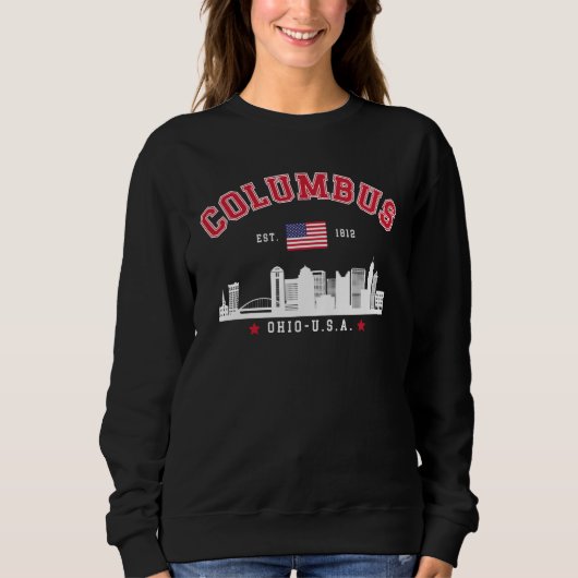 Columbus Ohio Skyline Graphic Sweatshirt (Vorderseite)