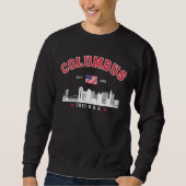 Columbus Ohio Skyline Illustration Sweatshirt (Vorderseite)