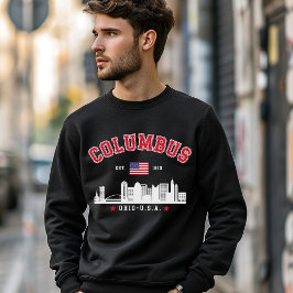 Columbus Ohio Skyline Illustration Sweatshirt