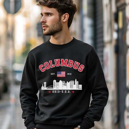 Columbus Ohio Skyline Illustration Sweatshirt