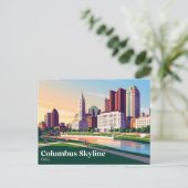 Columbus Ohio Skyline Postkarte (Stehend Vorderseite)