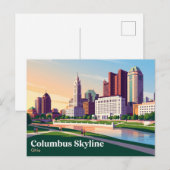 Columbus Ohio Skyline Postkarte (Vorne/Hinten)