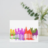 COLUMBUS, OHIO SKYLINE PUDDLES - POSTKARTE (Stehend Vorderseite)