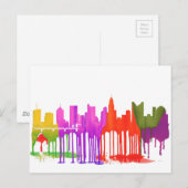 COLUMBUS, OHIO SKYLINE PUDDLES - POSTKARTE (Vorne/Hinten)