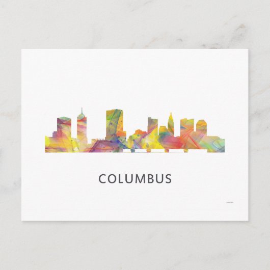 COLUMBUS, OHIO SKYLINE WB1 - POSTKARTE (Vorderseite)