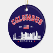 Columbus Ohio Urban Skyline Art Keramik Ornament (Links)
