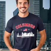 Columbus Ohio Urban Skyline Art T-Shirt