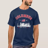 Columbus Ohio Urban Skyline Art T-Shirt (Vorderseite)