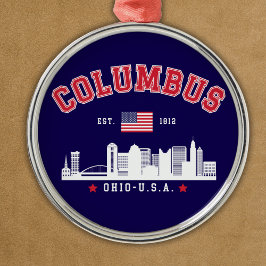 Columbus Ohio Urban Skyline City Ornament Aus Metall