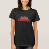 Columbus Ohio USA City Skyline Silhouette Outline T-Shirt (Vorderseite)