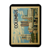 Columbus Ohio Vintage Travel Magnet (Vertikal)