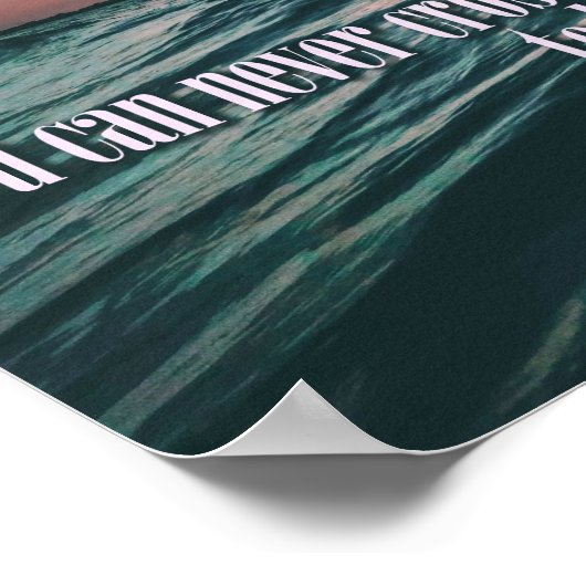 Columbus Quote Sunset Poster (Ecke)