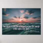 Columbus Quote Sunset Poster (Vorne)