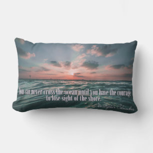 Columbus Quote Sunset throw Kopfkissen Lendenkissen
