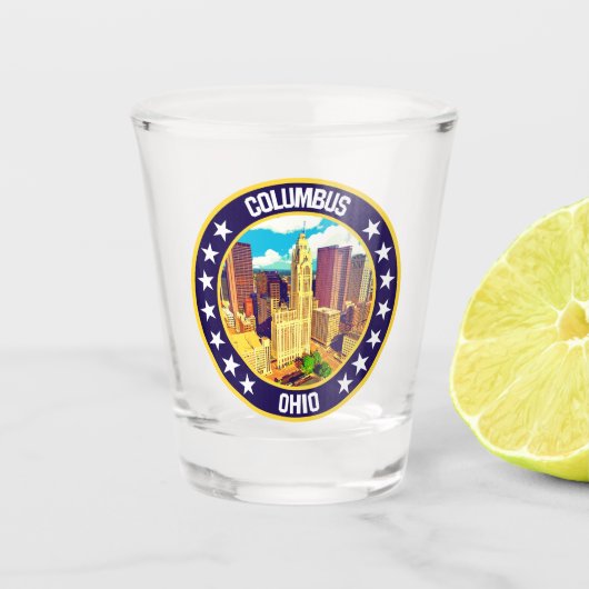 Columbus Schnapsglas (Vorderseite)