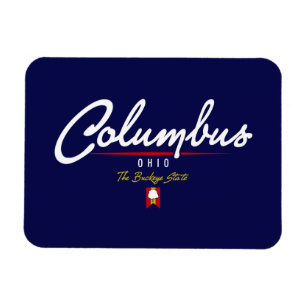 Columbus Script Magnet